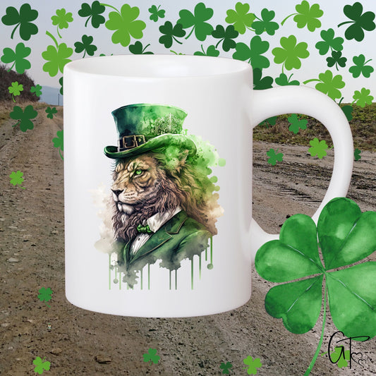 Gangster Lion St. Patrick's Day Mug