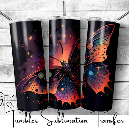 SUB931 Space Butterfly Tumbler Sublimation Transfer