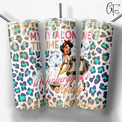 Sarcastic Sassy Women Retro Tumbler My Alone Time is for Everyone's Safety