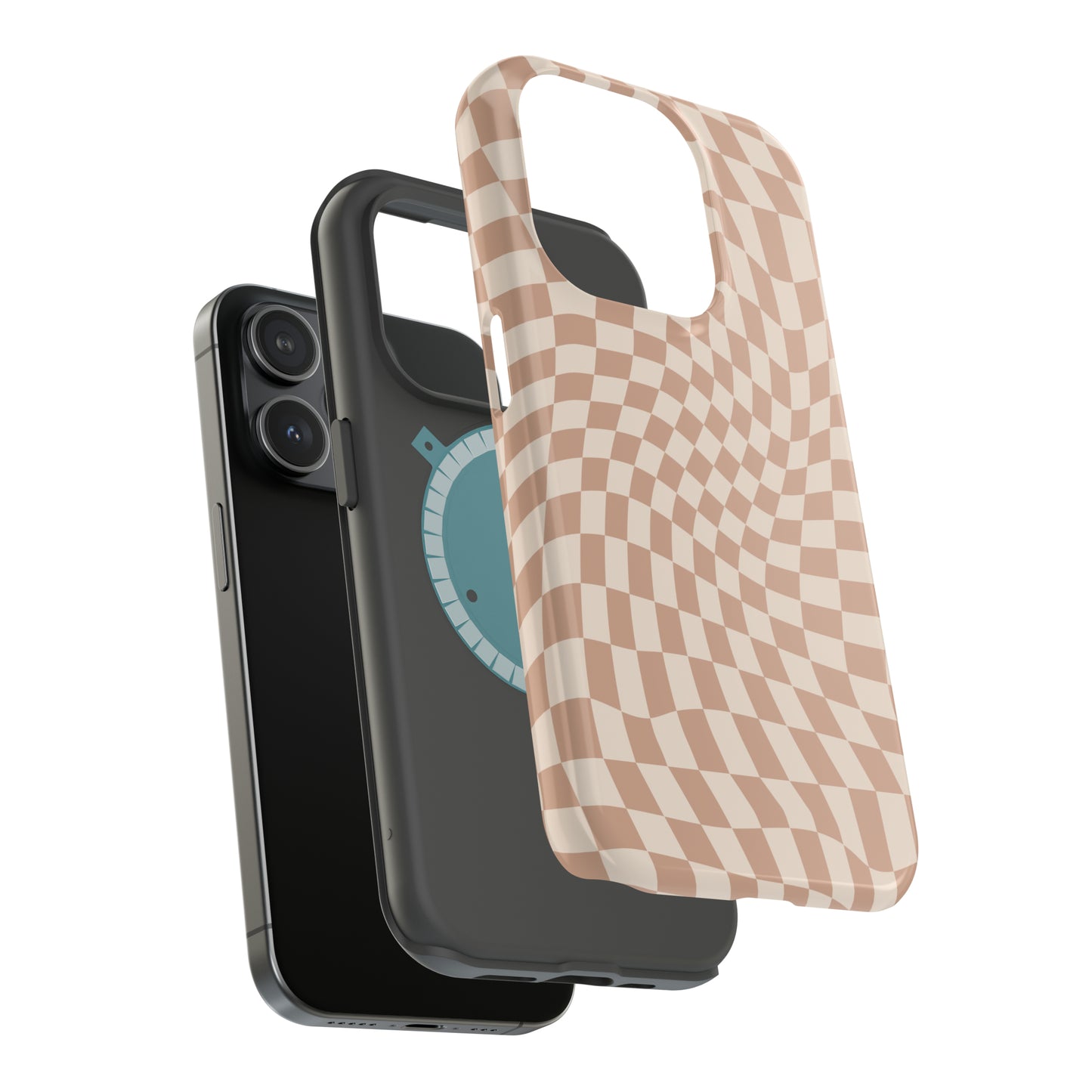 Wavy Tan Checkerboard Case