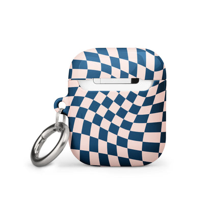 Blue Wavy Checkerboard Case for AirPods®