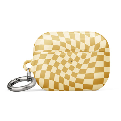 Yellow Wavy Checkerboard Case for AirPods®