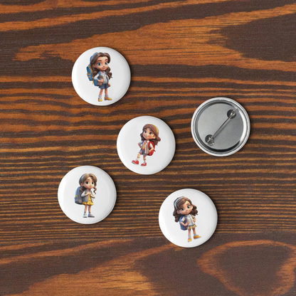 Best Friends Girl Set of pin buttons