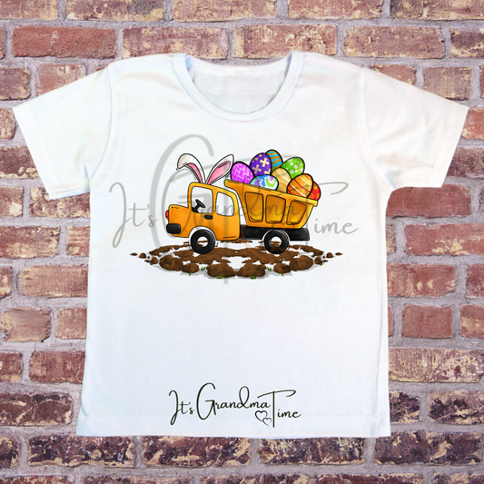 Easter Construction Dump Truck | Toddler Tee Shirt
