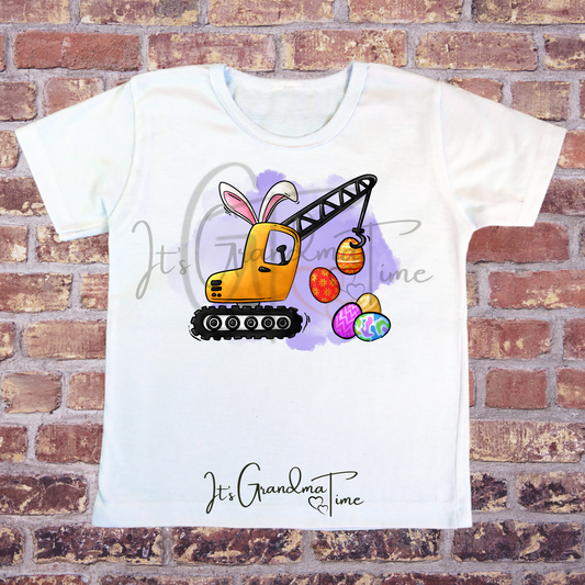 Easter Construction Crane | Toddler Tee Shirt
