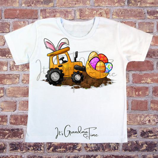 Easter Construction Bulldozer | Toddler Tee Shirt