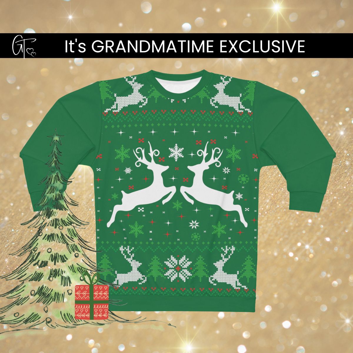 Christmas Reindeer Ugly Sweatshirt