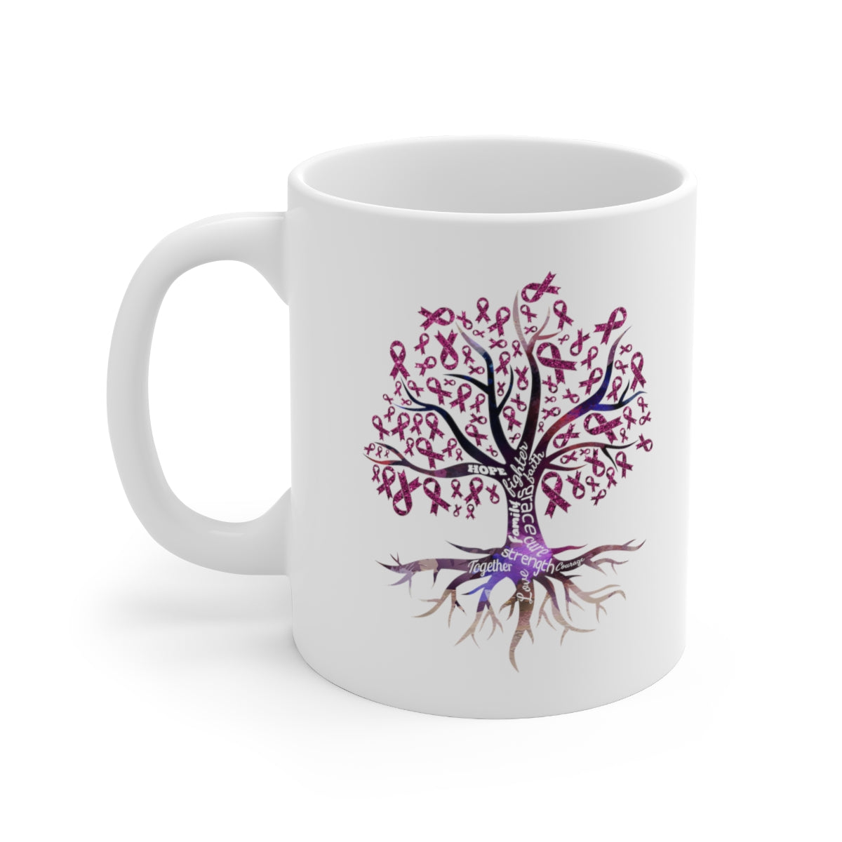 Breast Cancer Awareness Tree Ceramic Mug 11oz