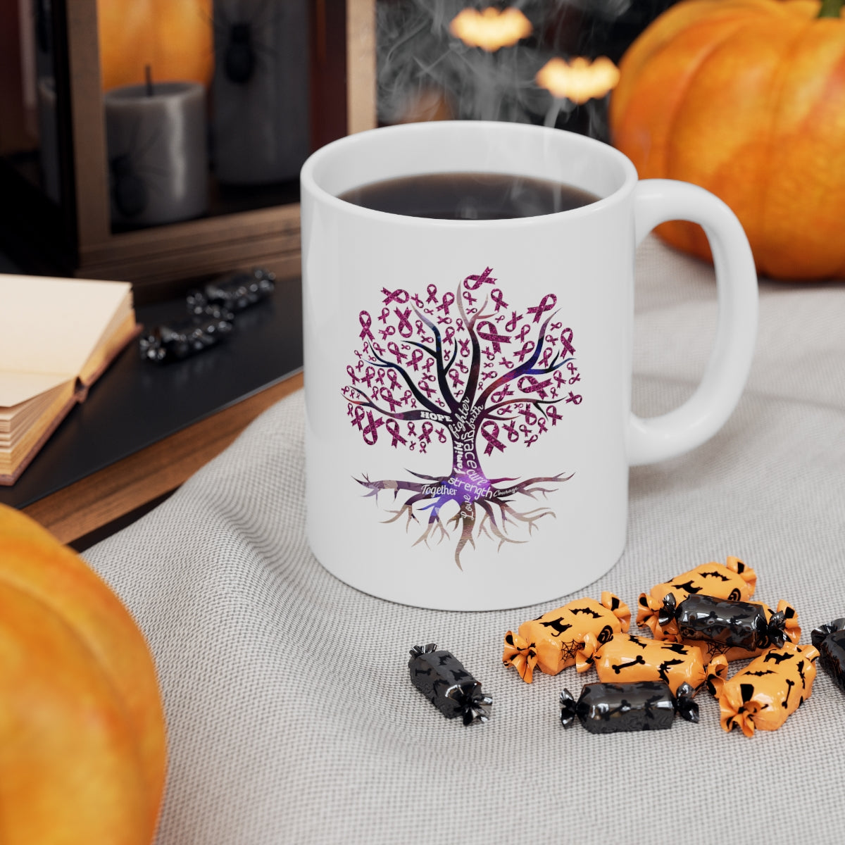 Breast Cancer Awareness Tree Ceramic Mug 11oz