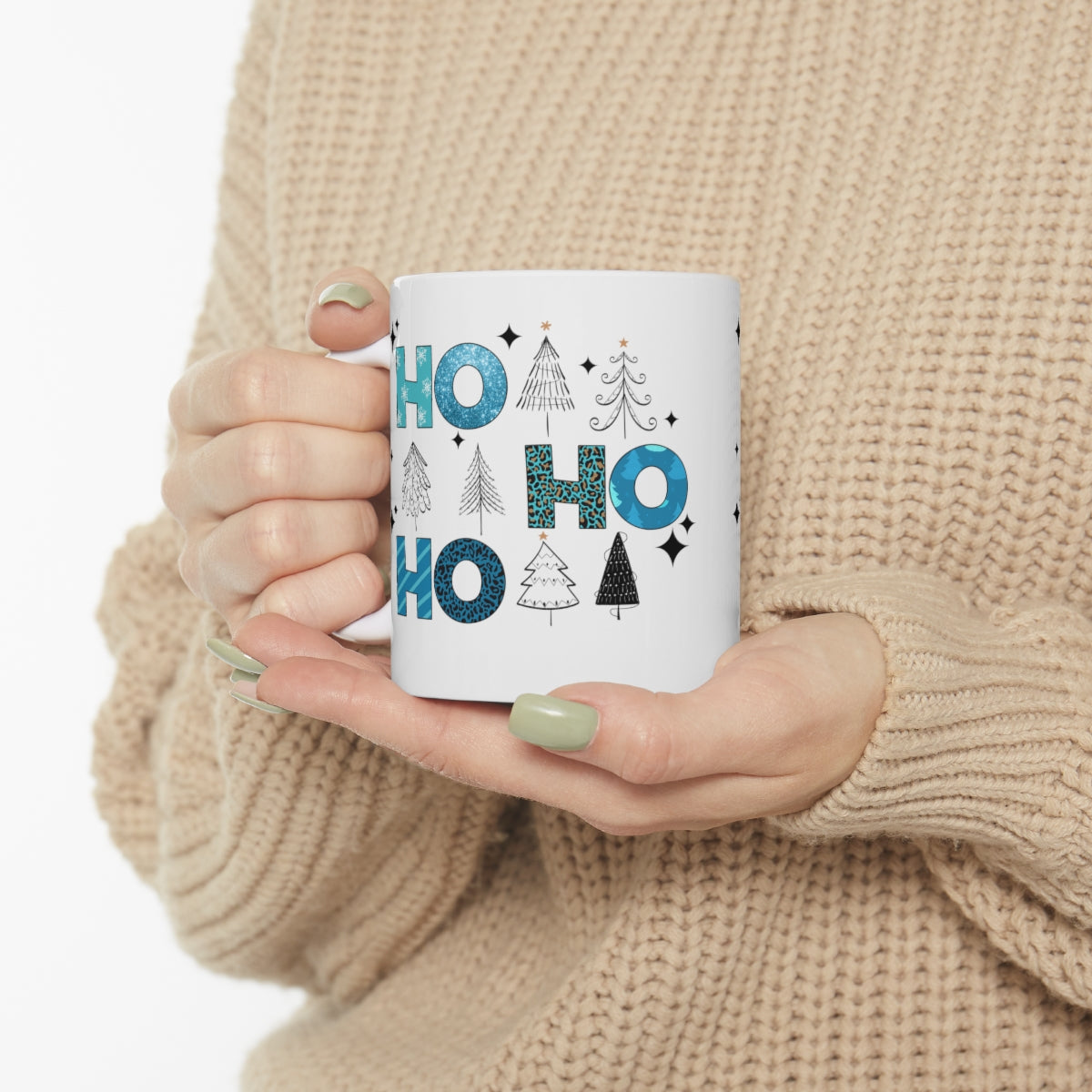 Ho Ho Ho Christmas Winter Ceramic Mug