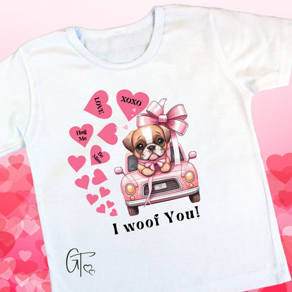 Boxer in Car Dog Valentine SUBLIMATION TRANSFER Ready to Press