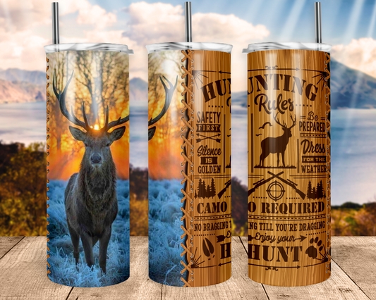 Elk Hunting with Rules Tumbler