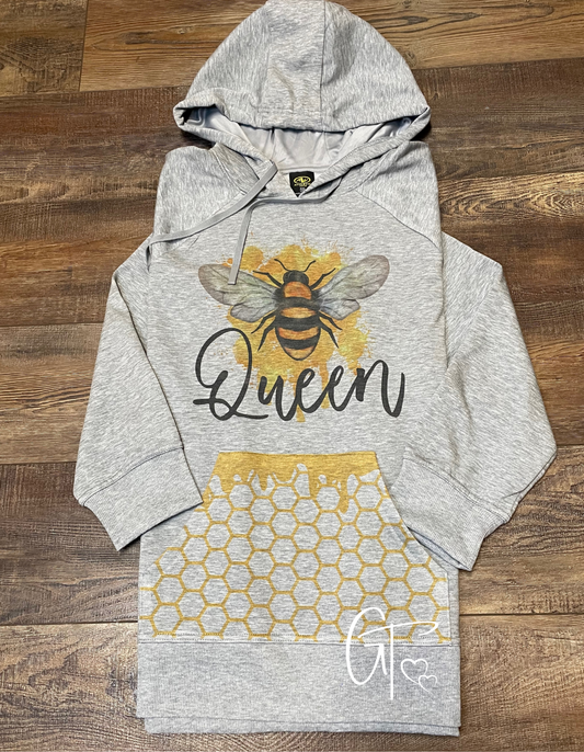 Queen Bee Gray Hoodie
