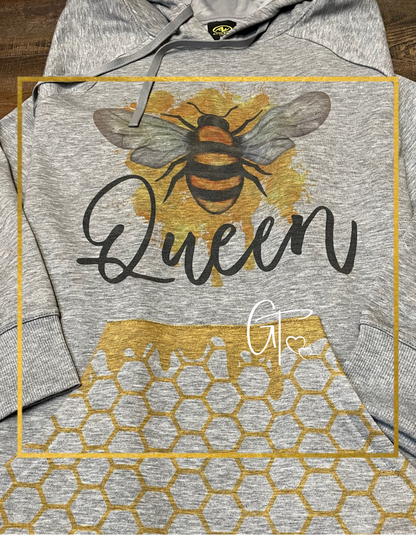 Queen Bee Gray Hoodie