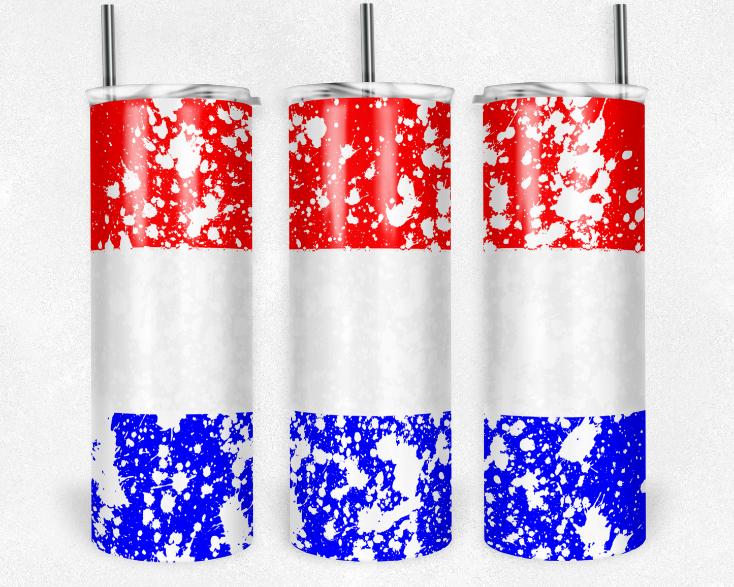 Red White and Blue Stripes Tumbler