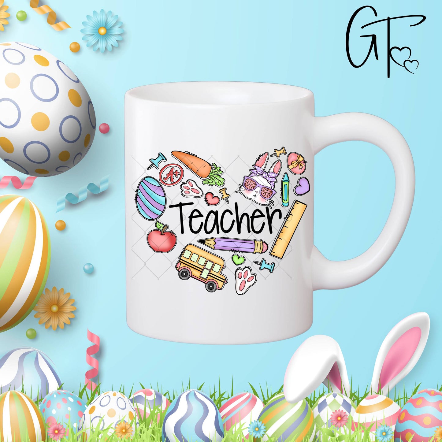 SUB179 Easter Teacher Heart with Tools