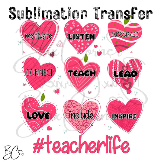 Valentine's Day Transfer -SUB254 Motivate Teach Inspire #teacherlife