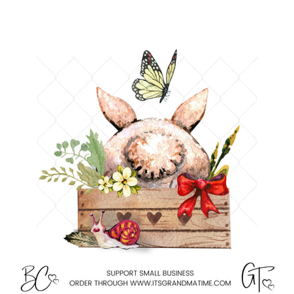 Easter Transfer -SUB326 Cotton Tail Bunny in Box