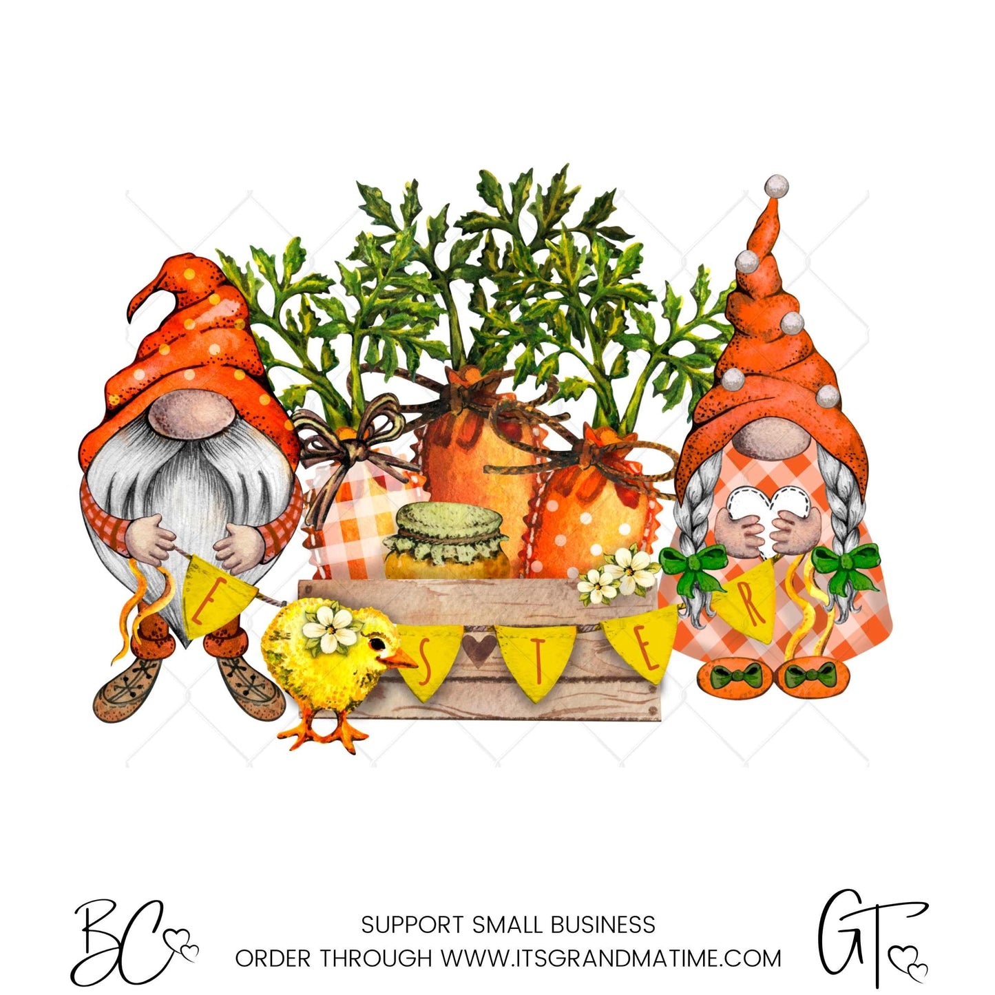 Easter Transfer -SUB327 Gnome Garden Stand