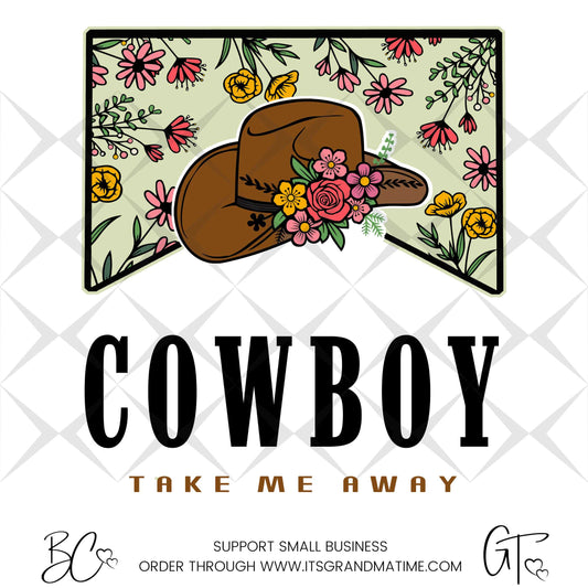 SUB337 Cowboy Take Me Away Country Western Transfer
