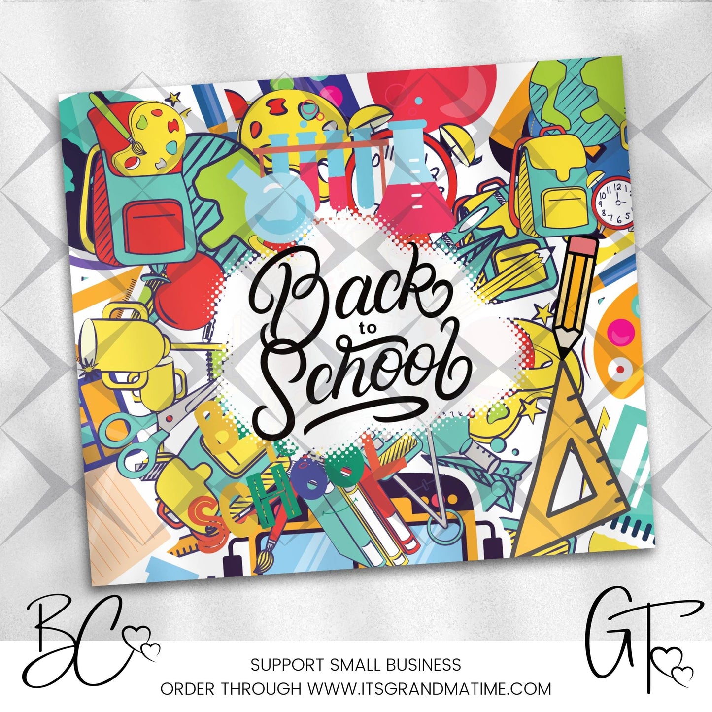 SUB646 Red Back to School | Teacher Tumbler Sublimation Transfer