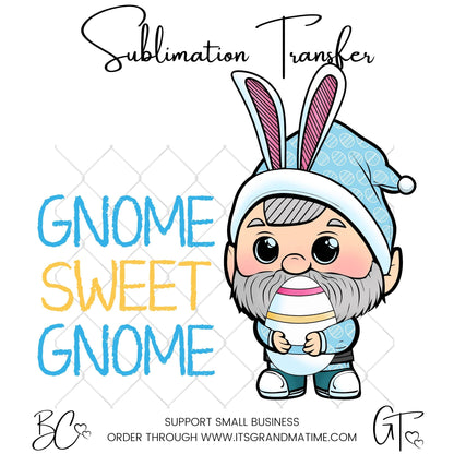 SUB702 Easter Gnome Sweet Gnome Easter Transfer