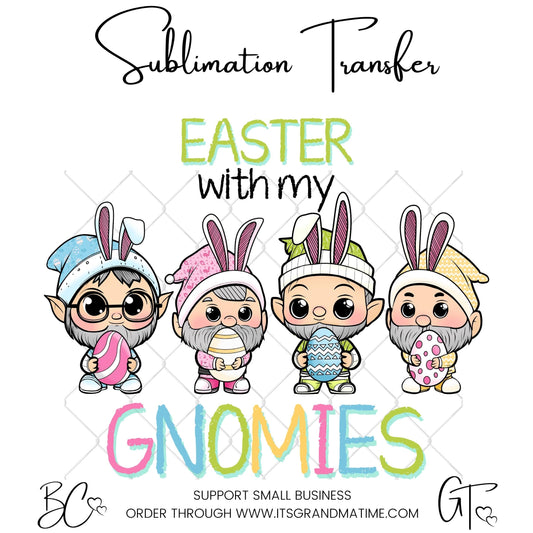 SUB703 Easter With My Gnomies Easter Gnome Easter Transfer