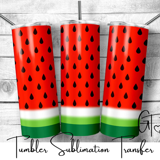 SUB719 Watermelon Red Summer Tumbler Sublimation Transfer