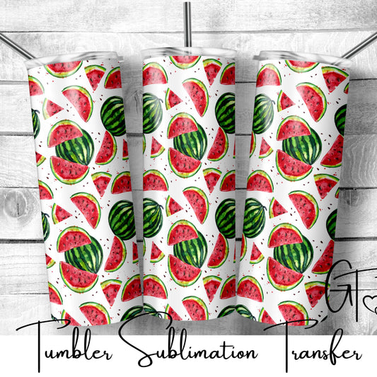 SUB722 Watermelon Pattern 2 Summer Tumbler Sublimation Transfer