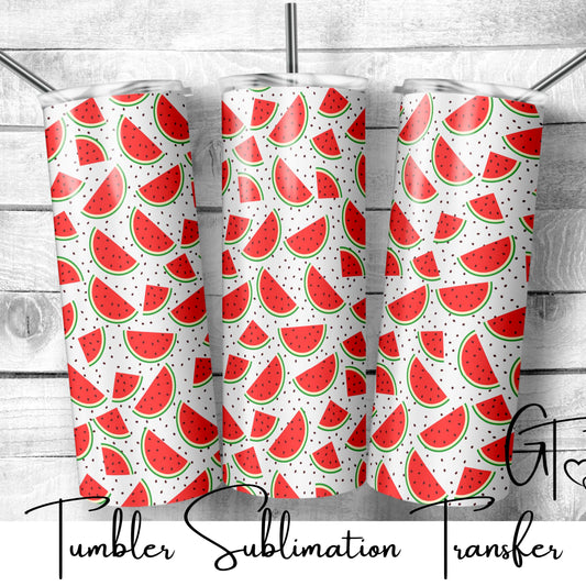 SUB724 Watermelon Pattern 4 Summer Tumbler Sublimation Transfer