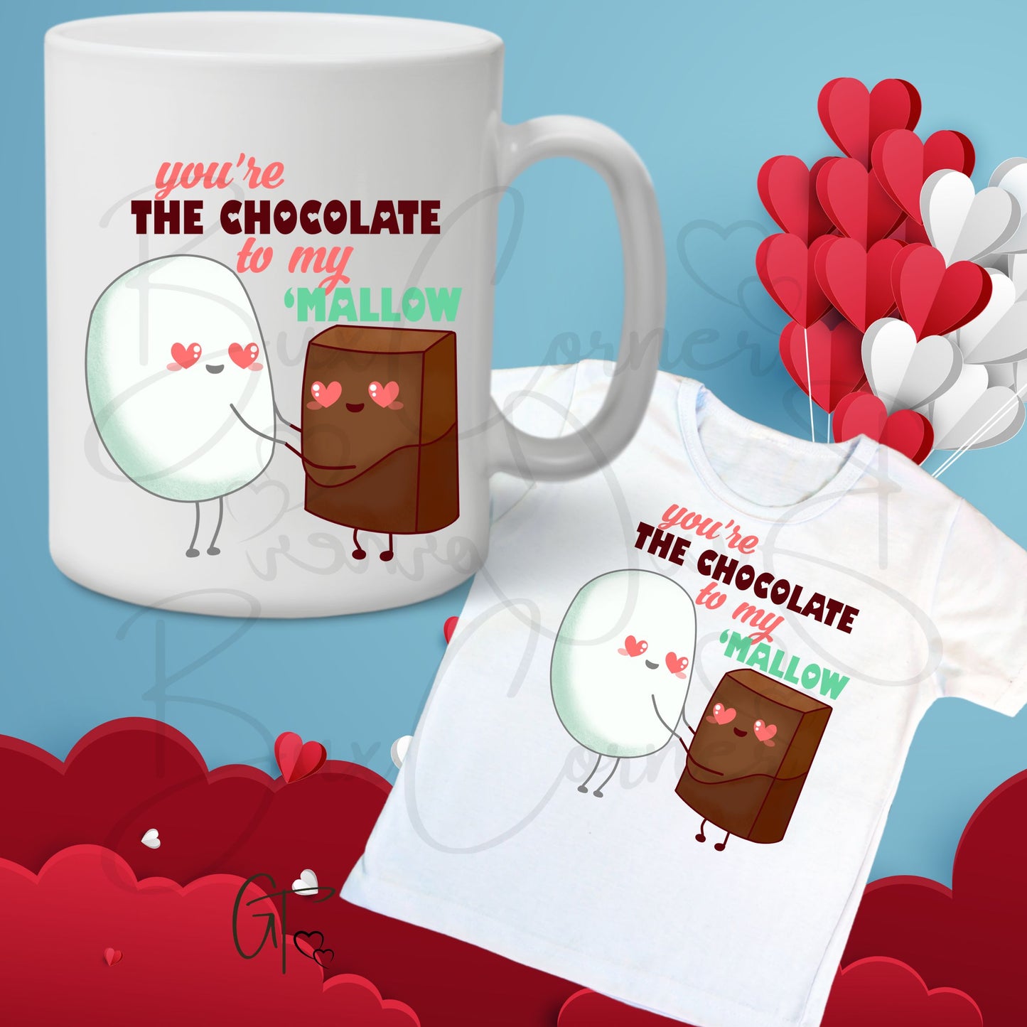 You're the Chocolate to my 'Mallow Valentine Pun SUBLIMATION TRANSFER