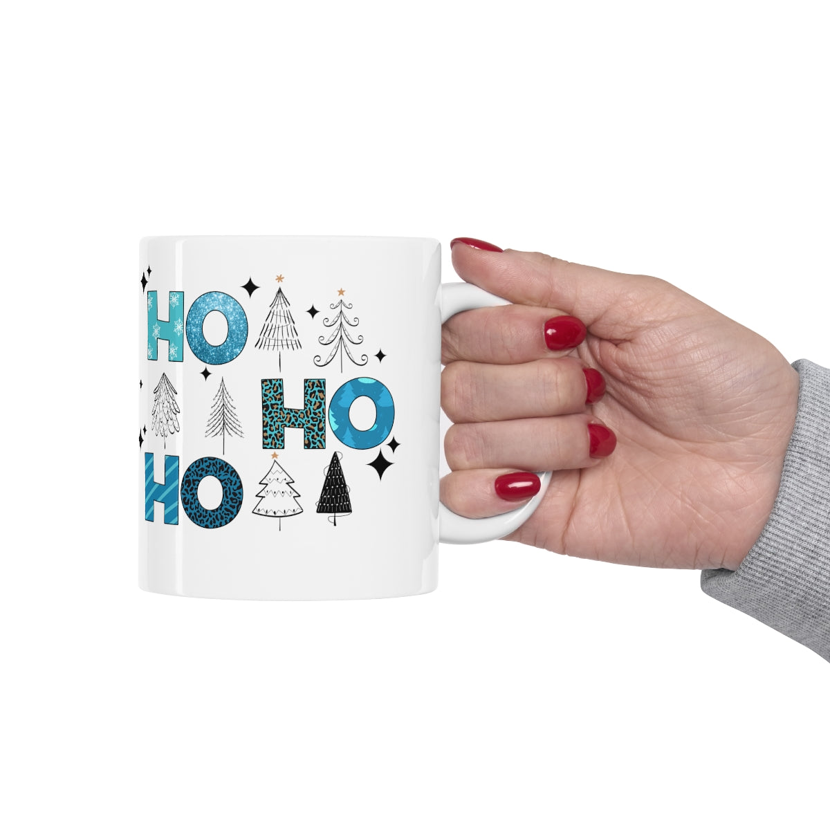 Ho Ho Ho Christmas Winter Ceramic Mug