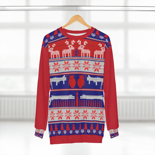 Reindeer Riffles Grenades Ugly Christmas Sweatshirt